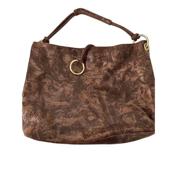 NY&Co Brown snake print hobo handbag - Picture 1 of 4